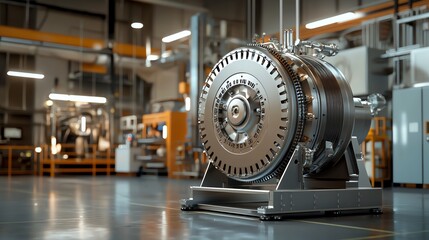 Fototapeta premium Conceptual image of advanced turbine technology, clean energy production, futuristic hydropower
