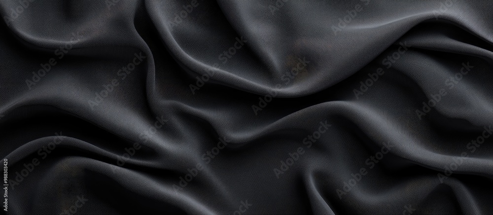 Poster black fabric textile with textured background abstract pattern
