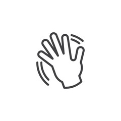 Waving Hand line icon
