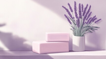 Lavender Fabric Texture Background In Luxury Hotel Bathroom With Lavender Soap