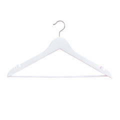 hanger isolated on the white and transparent background. PNG cutout.