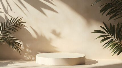 Obraz premium Natural platform with soft light and shadows