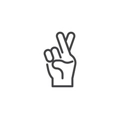 Finger Crossed line icon