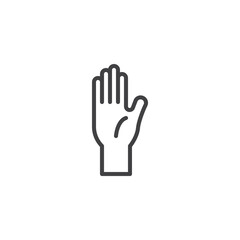 Obraz premium Stop Hand line icon
