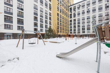 children's playground on the territory of an apartment building