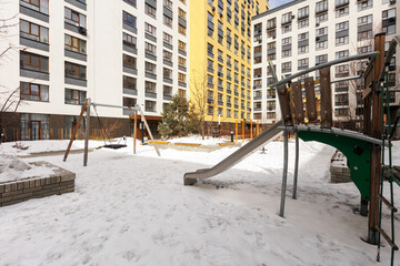 children's playground on the territory of an apartment building