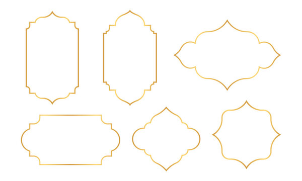 Islamic style border and frame design template vector element. Suitable for Islamic festivals, Ramadan design, Eid, and others