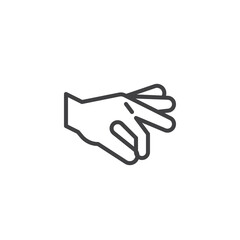 Pinching Gesture line icon