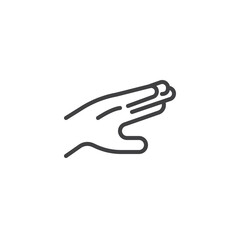 Salute Gesture line icon
