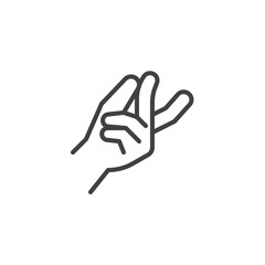 Finger Snap line icon