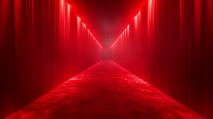 Red carpet on a dark background