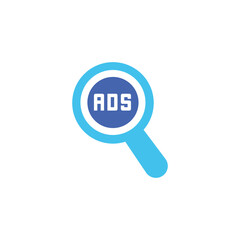 Ads Magnifying Glass: A digital marketing concept that showcases an 