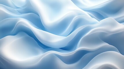 Obraz premium Abstract Blue and White Wavy Fabric Texture