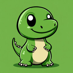 Fototapeta premium cute dinosaur cartoon design mascot flat design