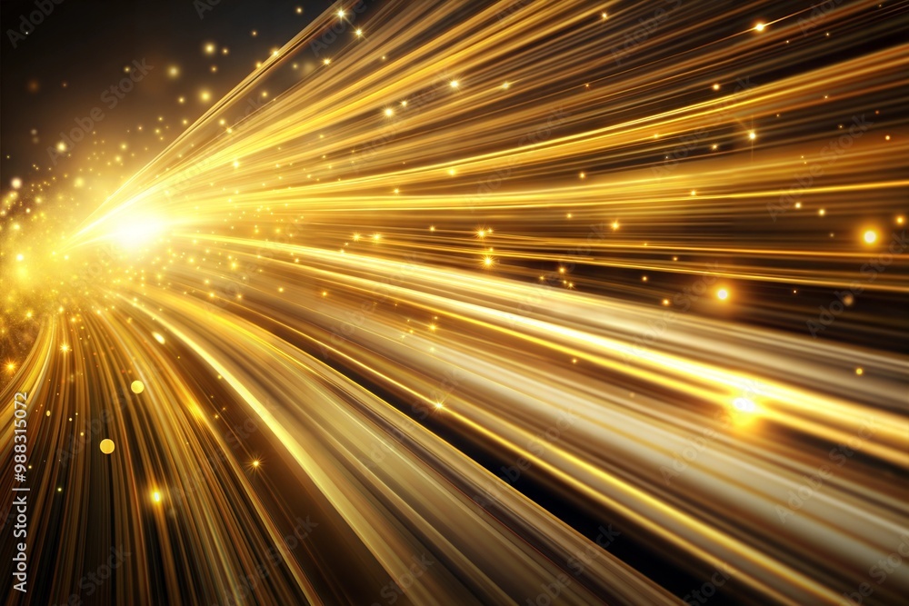 Canvas Prints abstract background with golden light streaks and sparkles