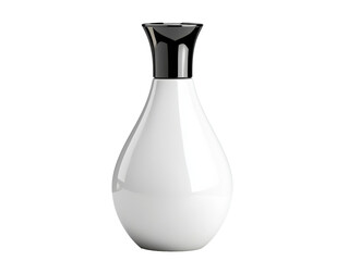 Modern perfume bottle with a sleek, rounded shape, isolated on transparent background