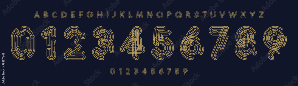 Poster Tech circuit typography, intricate digital numbers and letters, futuristic font for electronic branding, innovative projects, tech visuals, sports branding, jersey numbers, team merchandise.
