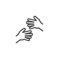 Hugging Gesture line icon