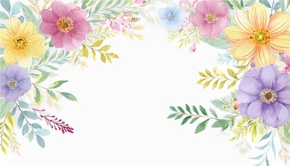 Fototapeta premium Invitation card floral design template
