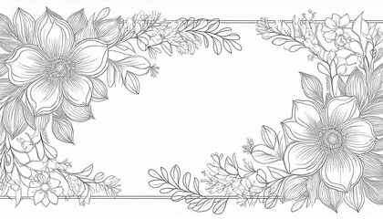 Invitation card floral design template