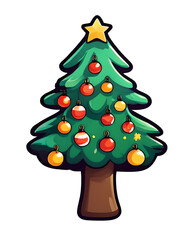 Christmas tree sticker