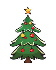 Fototapeta premium Christmas tree sticker