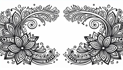 Invitation card floral design template