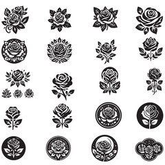 rose flower vector silhouette