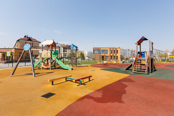 children's playground on the territory of an apartment building