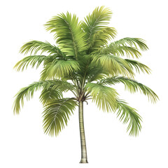 Obraz premium Single Palm Tree Illustration