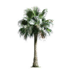 Isolated Palm Tree on Black Background