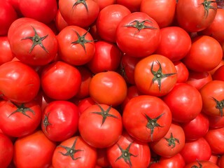 Tomatoes on supermarket