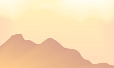 abstract mountain landscape, vector illustration. sunset background. abstract foggy montain. nature landscape background. nature wallpaper. vector design for print, cover, wallpaper, header, backdrop
