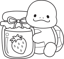 Free printable cute turtle for kindergarten.
Preschool outline printable education turtle animal.
