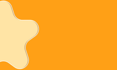 Minimalist Abstract Orange and Cream Design background, paper colored. Modern Abstract Background with wavy lines. Simple Two-Tone Abstract banner template. Bright Orange and Cream with edge lines
