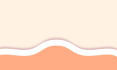 beige background, paper colored. template presentation. playful design, web header. Elegant pastel beige Waves Background. Minimalist Layered Abstract Design. Soft orange banner template design
