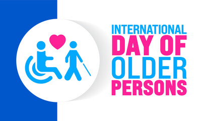 International Day of Older Persons background or banner design template is observed every year in October. Holiday concept. Template for card, poster, placard, template. eps 10