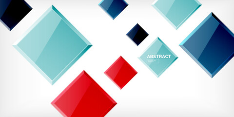 Shiny glossy metallic or plastic square design background. Vector Illustration For Wallpaper, Banner, Background, Card, Book Illustration, landing page