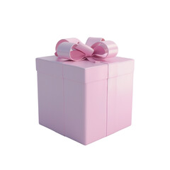 Obraz premium Pink Gift Box with a Bow