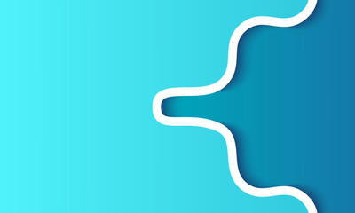 Modern Blue Wave Abstract Background. Minimalist Blue Gradient Design. clean sky blue background with space for text. Dynamic Wavy Line Abstract Art. Elegant Abstract Vector. Stylish White lines 
