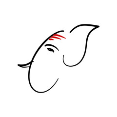 lord ganesha face for invitation 