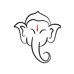 lord ganesha face design