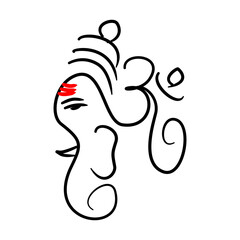 lord ganesha design with om