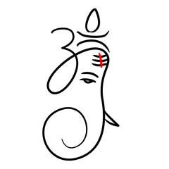 lord ganesha design with om