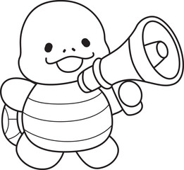 Free printable cute turtle for kindergarten.
Preschool outline printable education turtle animal.
