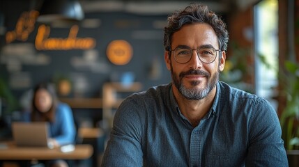 Fototapeta premium businessman giving presentation to colleagues in modern office