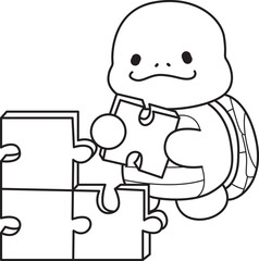 Free printable cute turtle for kindergarten.
Preschool outline printable education turtle animal.
