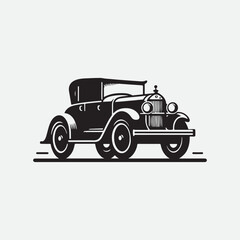 Classic retro car illustration logo vector.  
Classic muscle car vector labels, emblems and badges set. Retro vehicle, old automotive transportation logo illustration