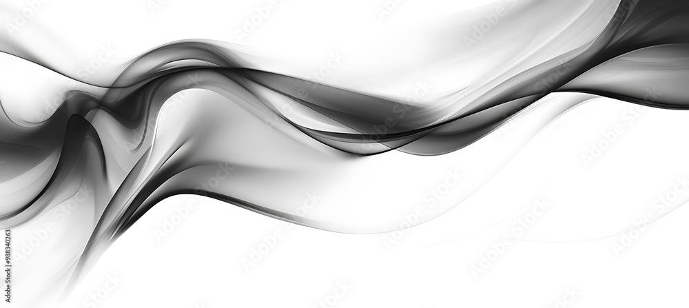 Poster a dynamic, abstract smoke pattern with a large area for text