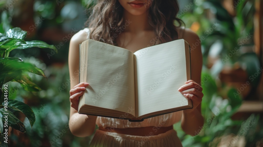 Poster image of a notebook with a pen open on both sides to represent recording and memorizing. it is a vin
